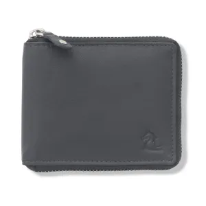14089 Black Zip Around Wallet