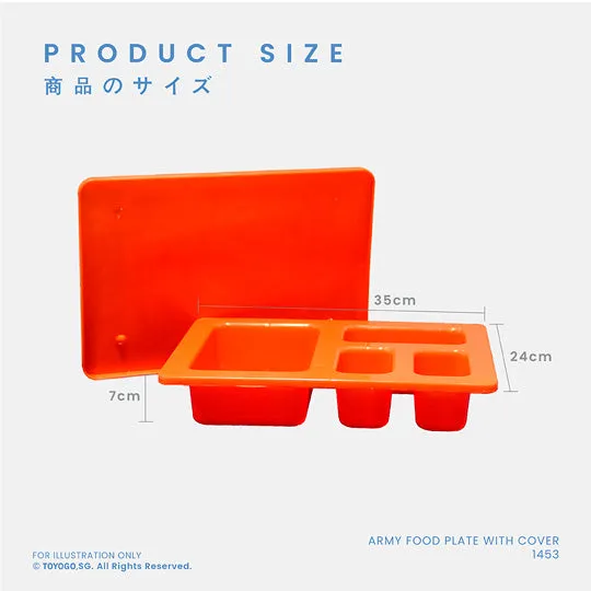 ARMY FOOD PLATE WITH COVER (1453)