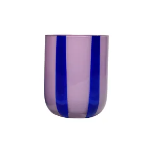 Attina Glass Tumbler | Navy & Lilac