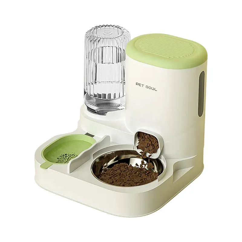Automatic Cat Feeder with Water Fountain - Large Capacity Food & Water Dispenser