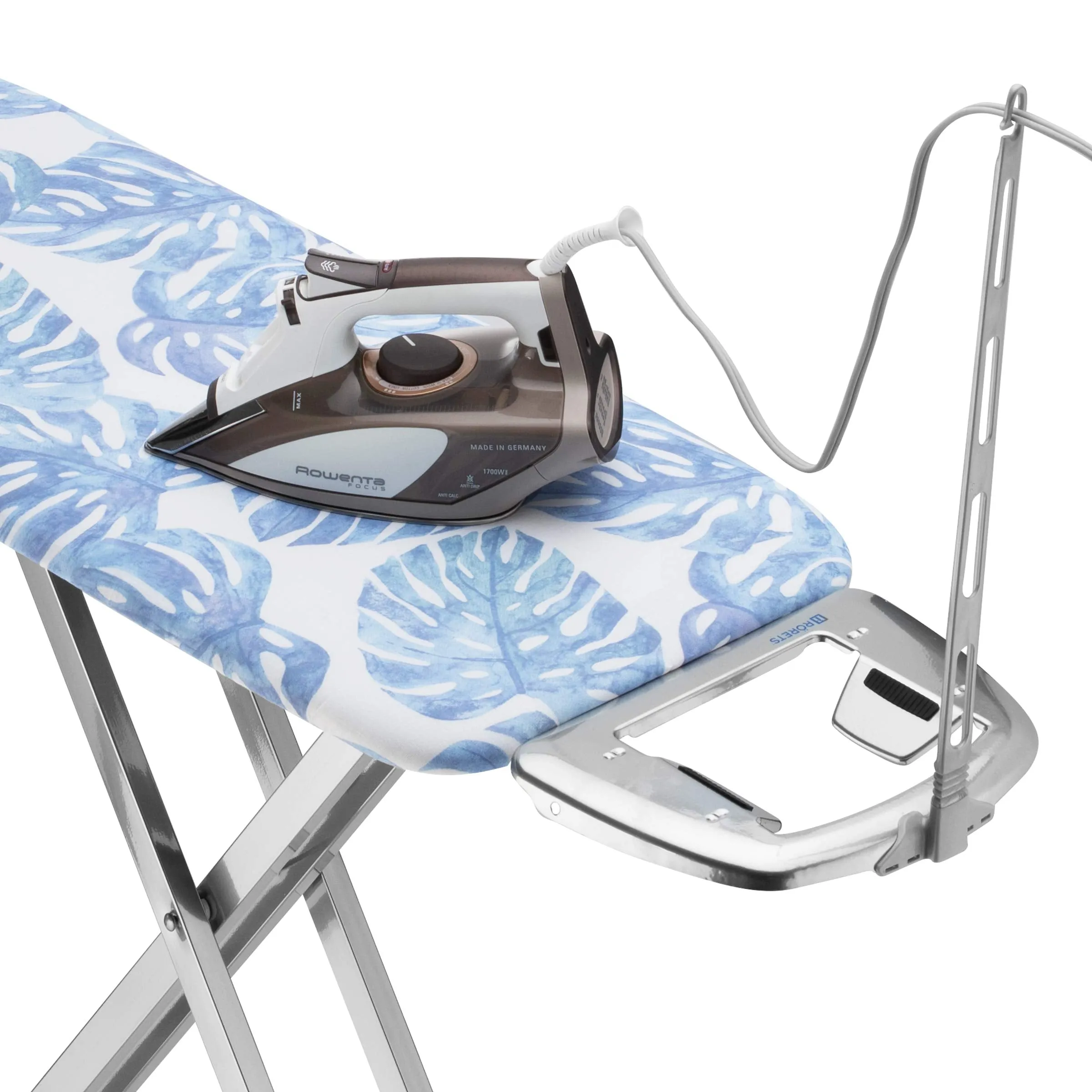 Bartnelli Rorets Ironing Board with Cover Pad, Height Adjustable, Safety Iron Rest, Safety Storage Lock, 4 Layer Pad, Home Laundry Room or Dorm Use