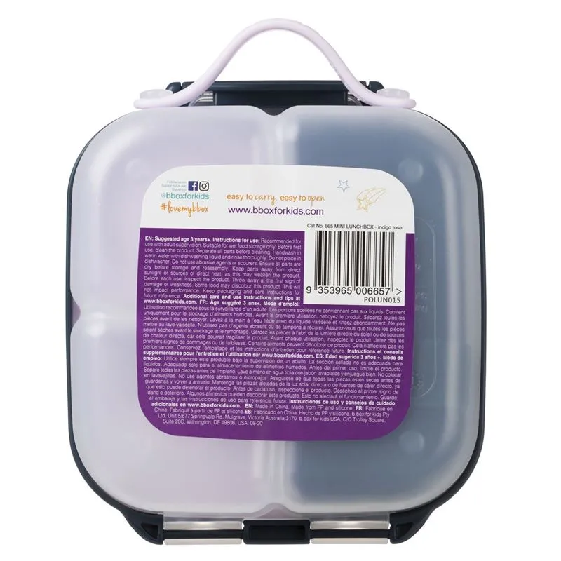B.box Mini Lunchbox (Indigo Rose)