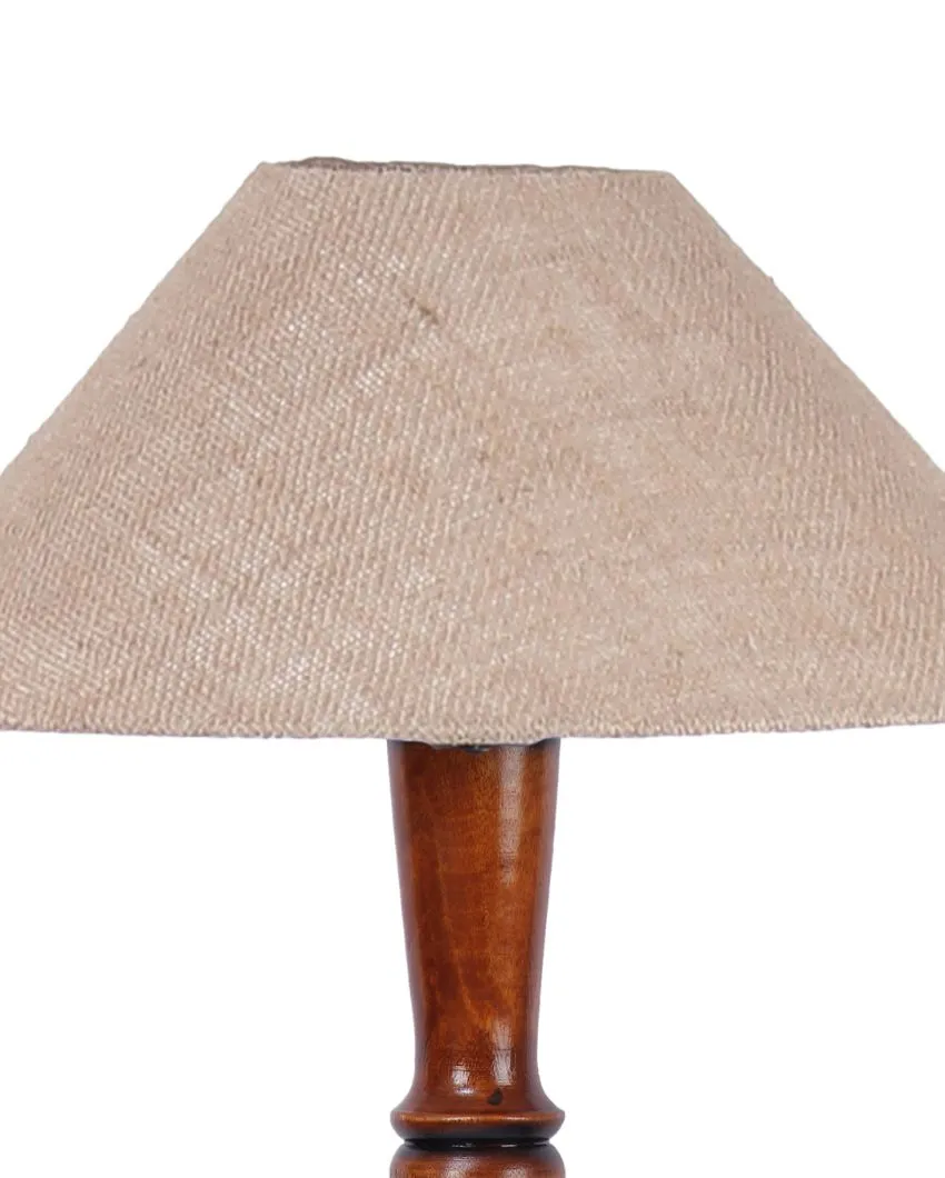 Beige Jute Wooden Floor Lamp | 4 Feet