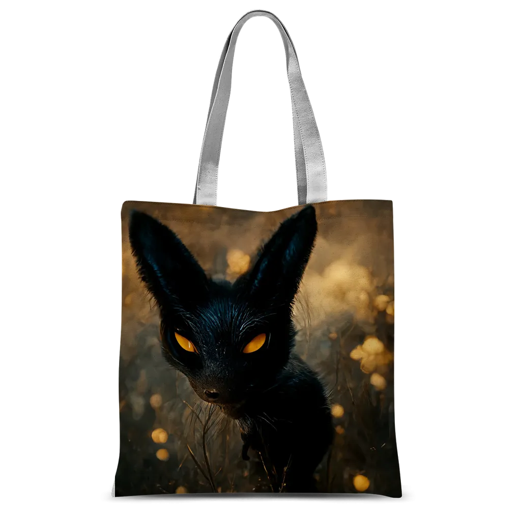 Black and Orange Kitty Cat Classic Sublimation Tote Bag