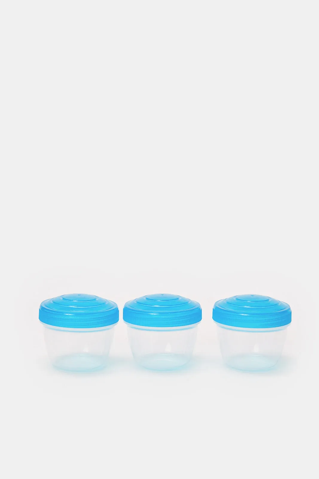 Blue And Clear Lunch & Munch Box Set (3Piece)