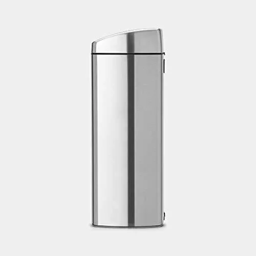 Brabantia Rectangular Touch Bin, 6 Gal / 25L, Matte Steel Finger Print Proof