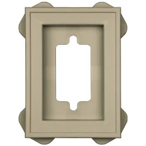 Builders Edge FMM3016 Recessed Mini Mounting Block IVORY