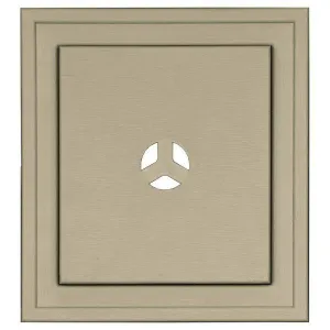 Builders Edge Scallop Mounting Block, 7" x 8", White