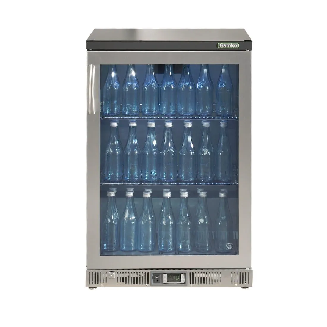 CE558 Gamko Bottle Cooler - Single Hinged Door 150 Ltr Stainless Steel