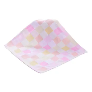 Checkered Muslin Square | Pink