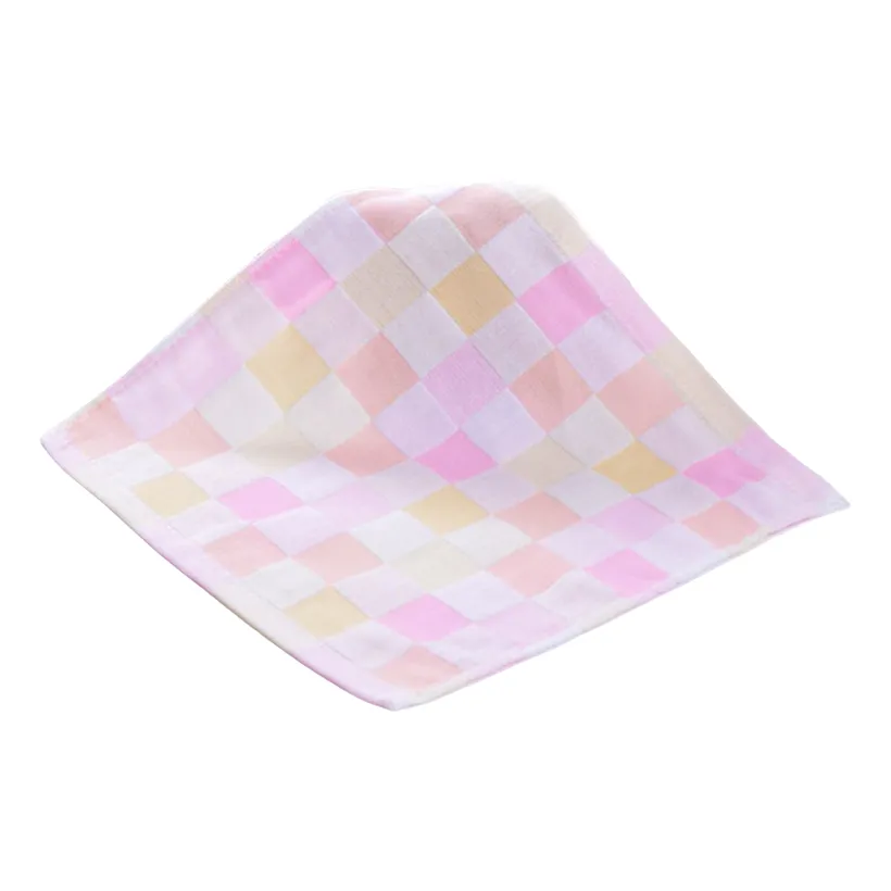 Checkered Muslin Square | Pink