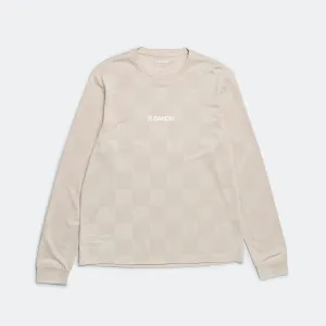 Cheque Jacquard Long Sleeve - Stone