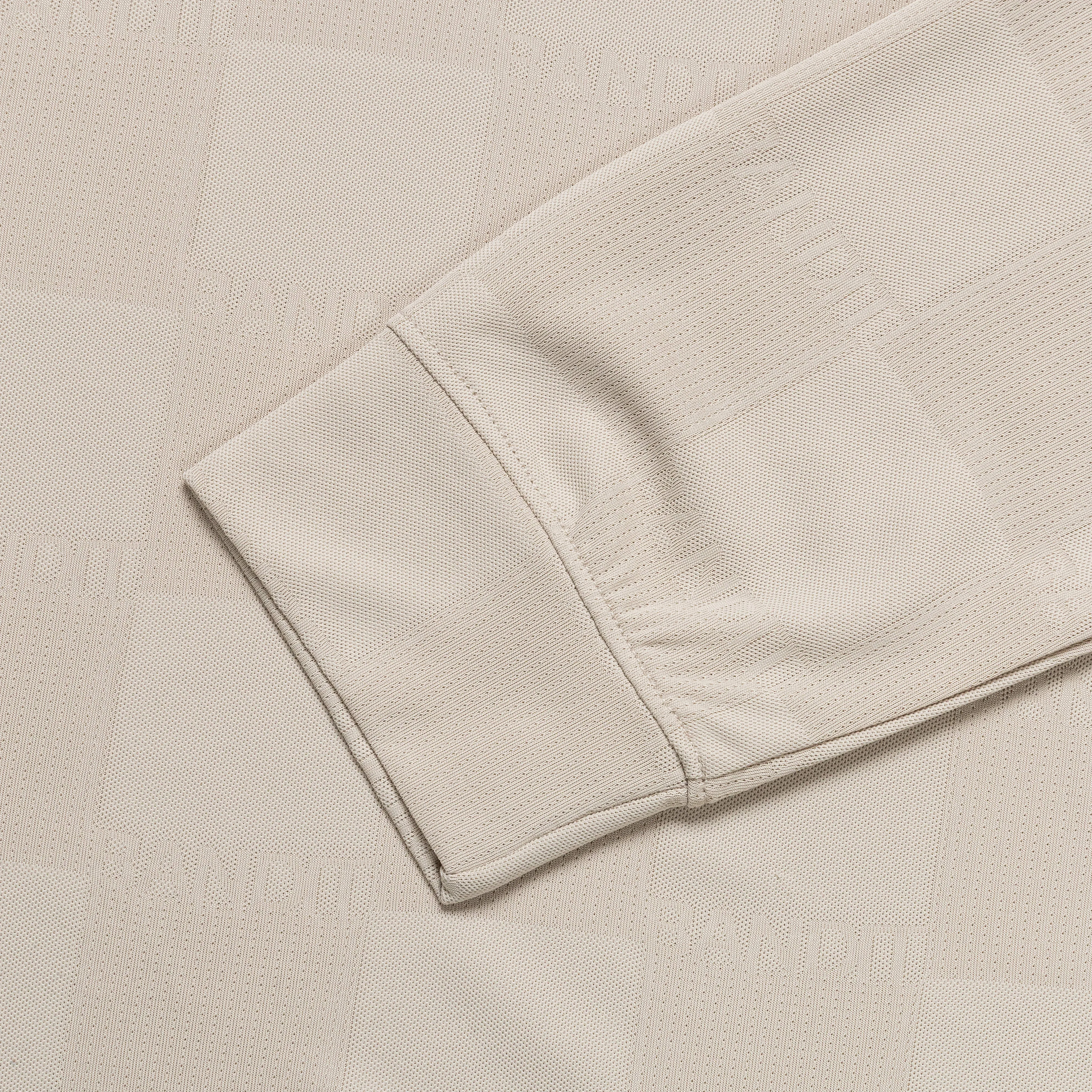 Cheque Jacquard Long Sleeve - Stone