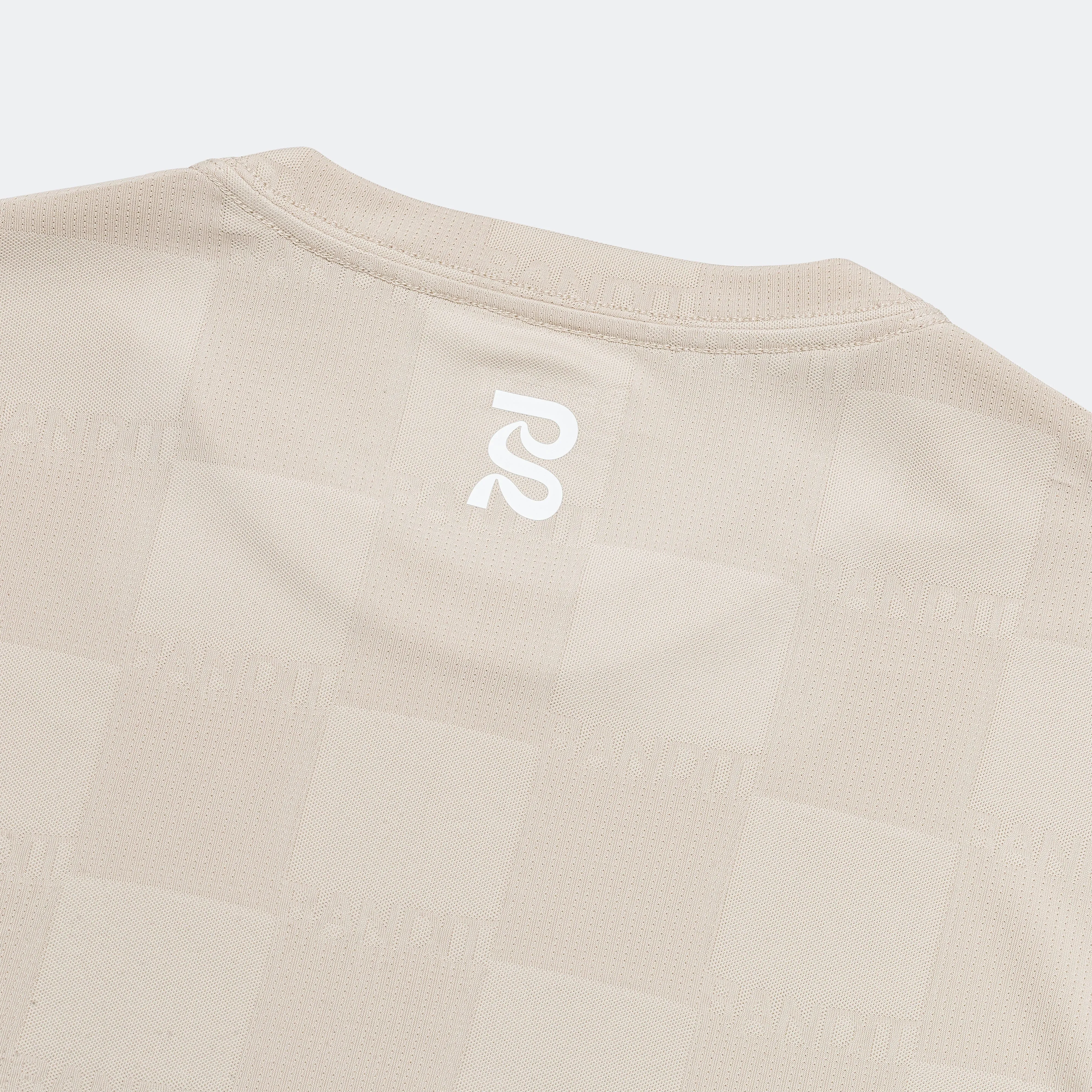 Cheque Jacquard Long Sleeve - Stone