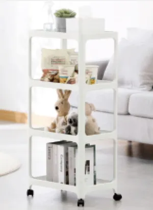 COZY HOME 4-Tier Rack,40.5(L)x27(W)x86.5(H)cm
