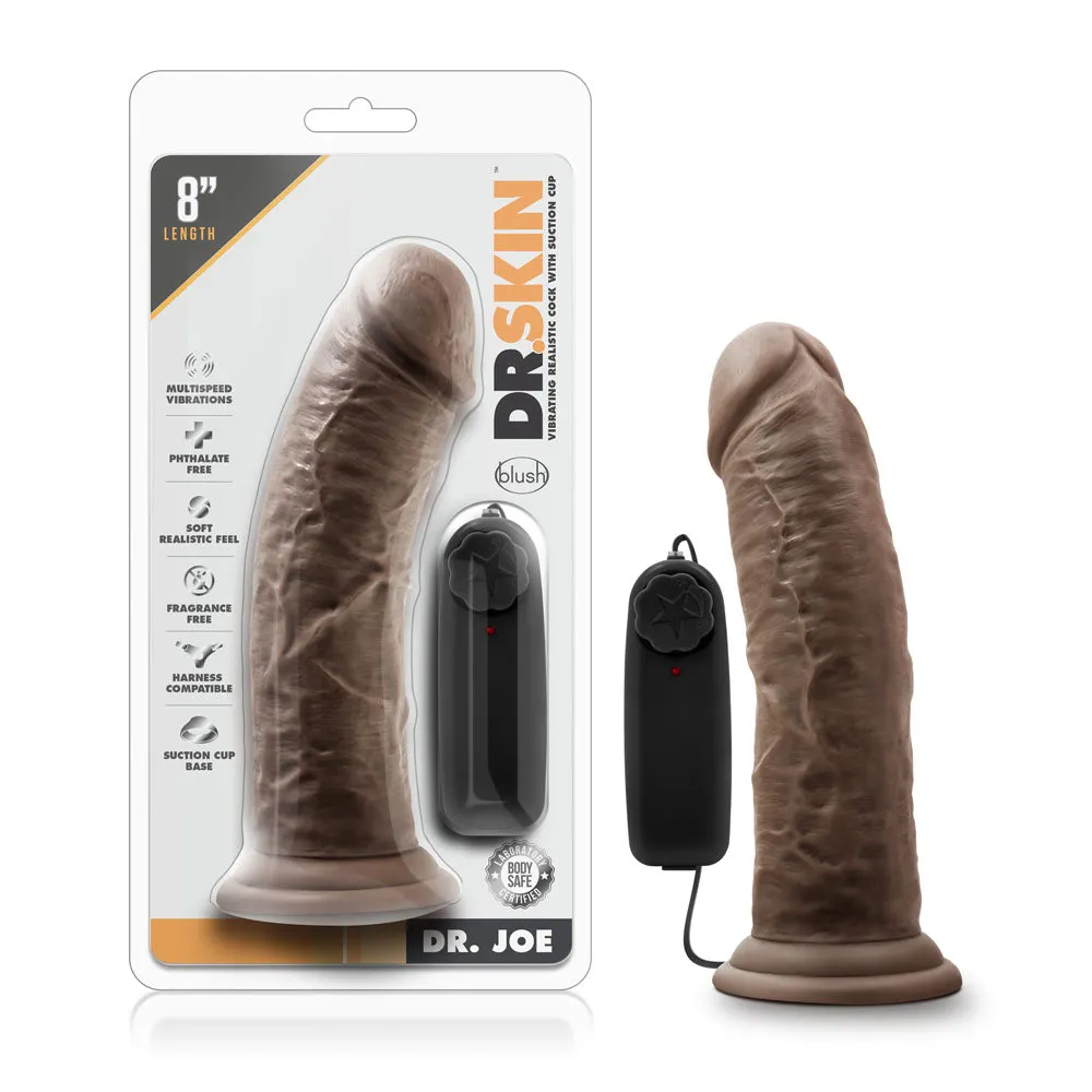 Dr. Dave 8-Inch Vibrating Dildo with Suction Cup and Adjustable Vibes