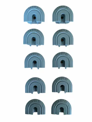 End Cap for Flange Series L-Track 10 PACK | GREY | QC06088