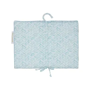 Hanging Bag Basketweave Aqua