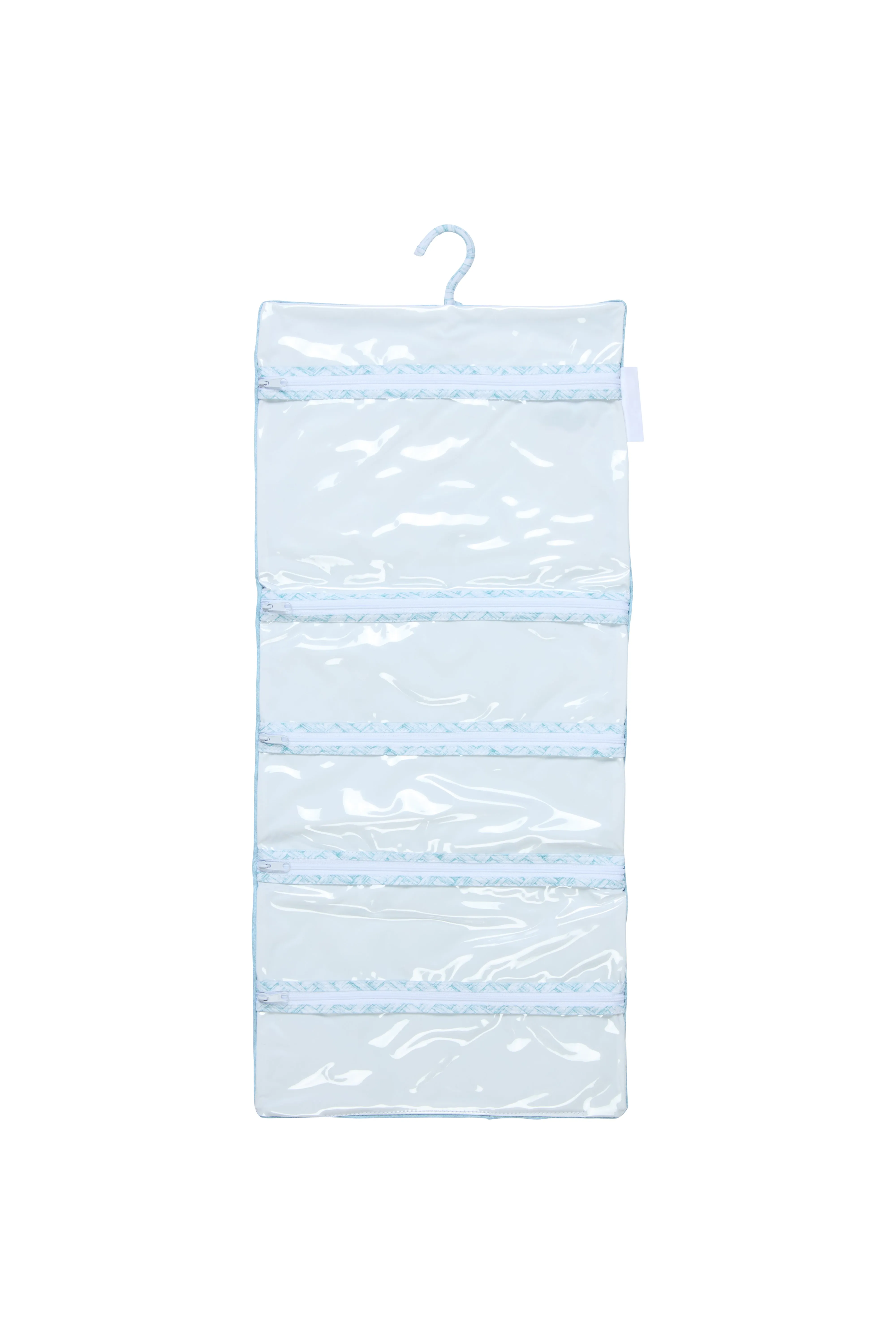 Hanging Bag Basketweave Aqua