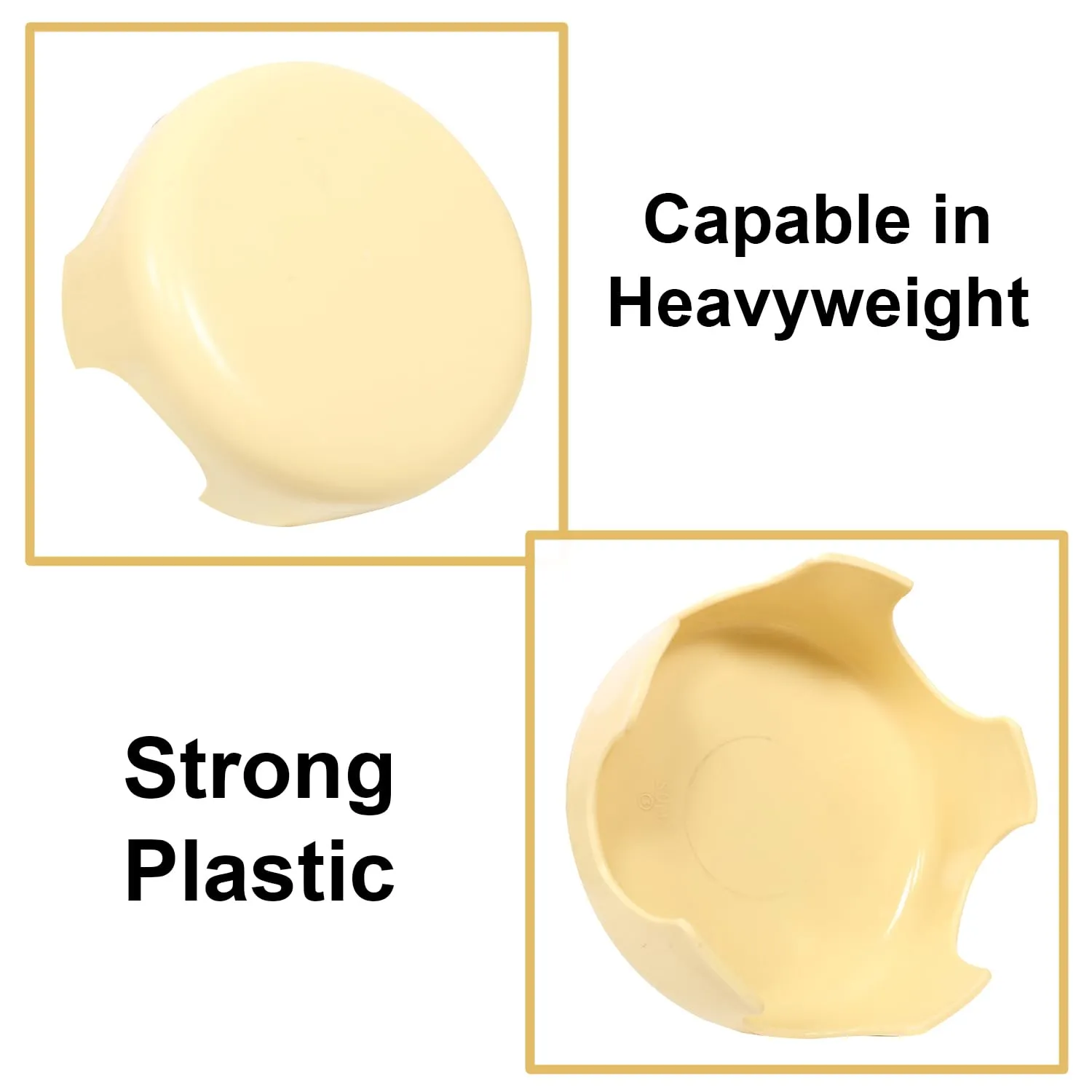 Heart Home Bathroom Stool | Plastic Bathroom Stool for Bathing | Bathroom Stool for Senior Citizen | Patla for Toilet | Sumo Stool | Pack of 2 | Cream