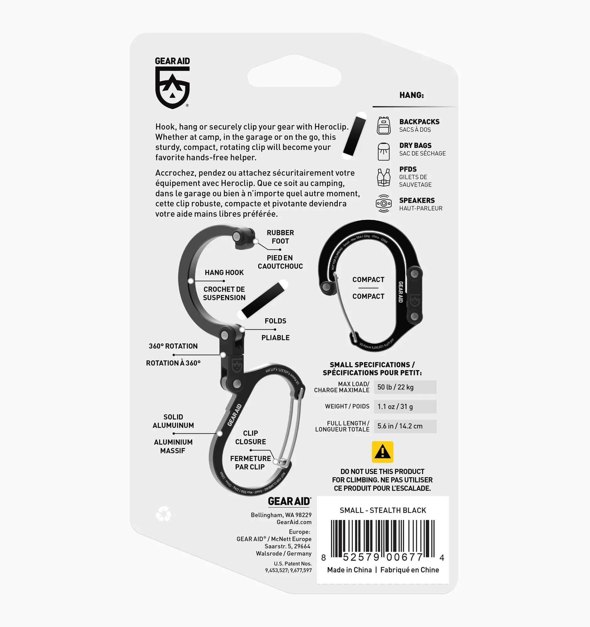 Heroclip Small Hooked Carabiner