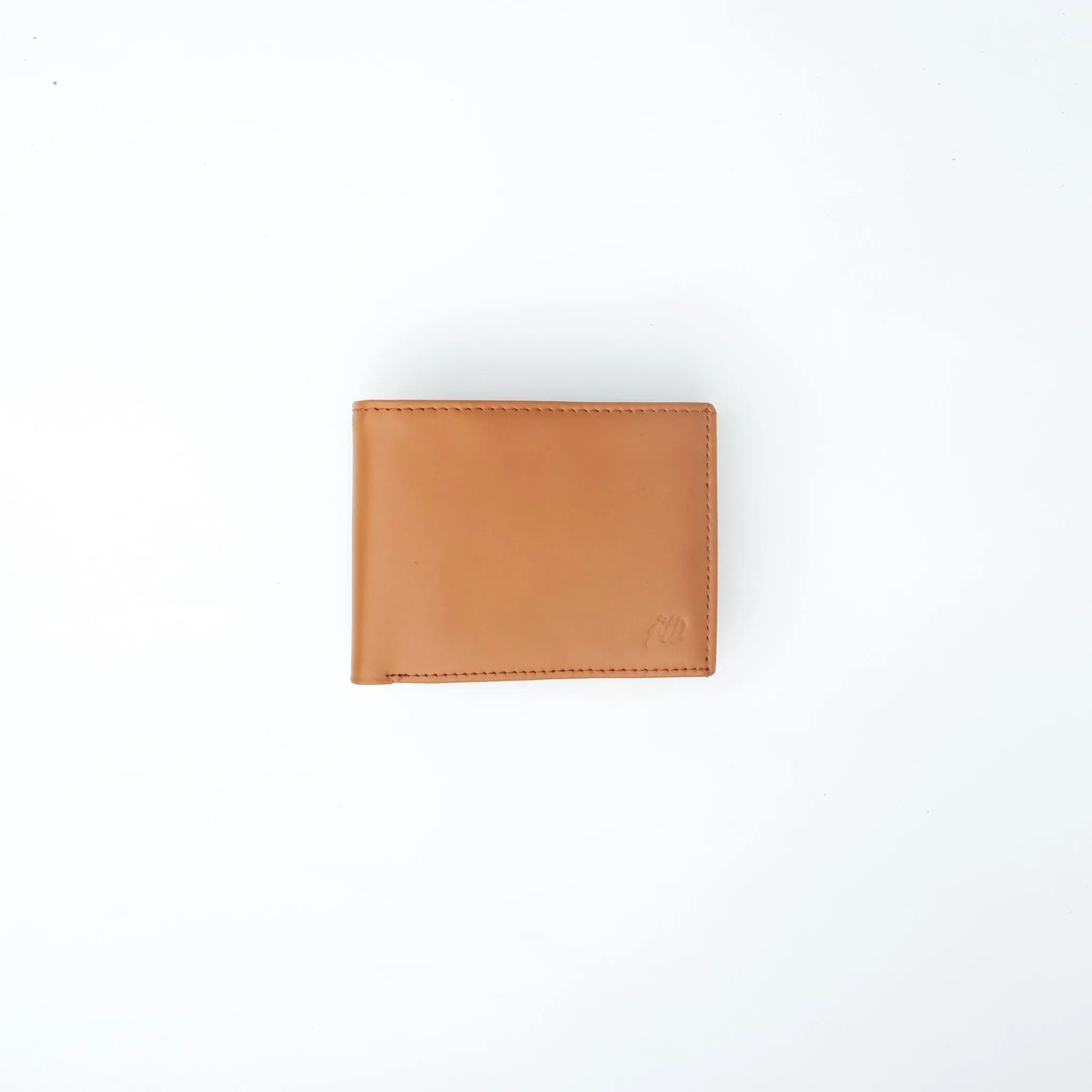 Minimalist Mens Leather Bi-Fold Wallet