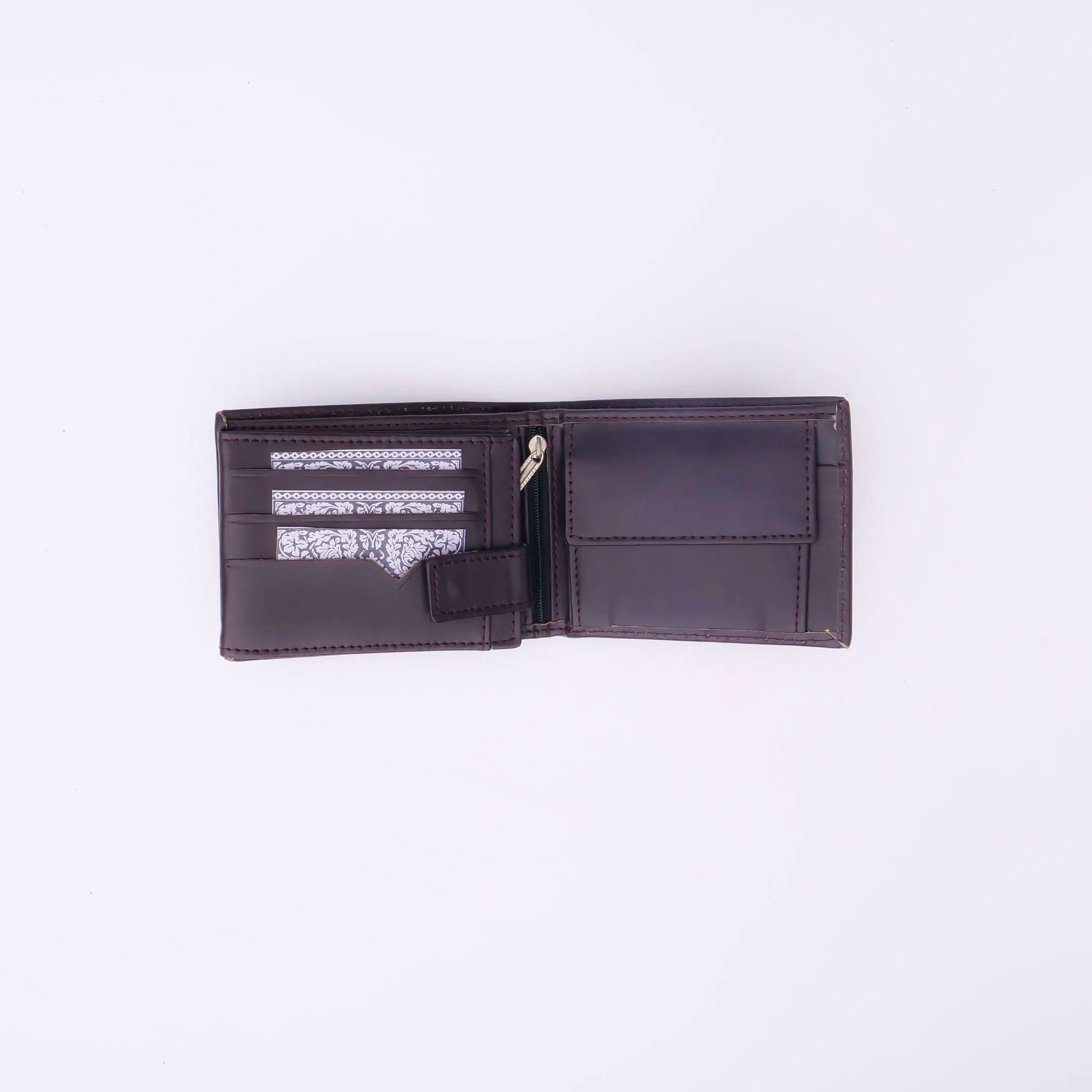 Minimalist Mens Leather Bi-Fold Wallet