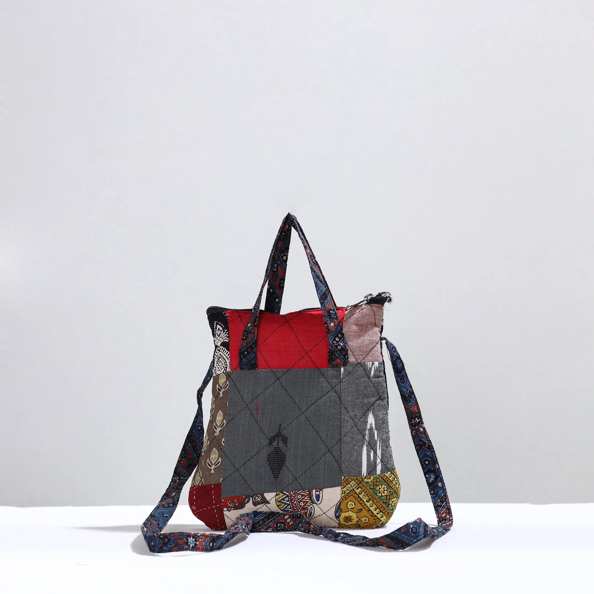 Multicolor - Handmade Quilted Cotton Patchwork Sling Bag 20