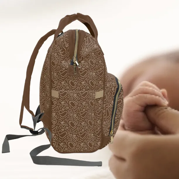 Multifunctional SCBC "Love" Diaper Bag. Baby Bag, New Mom, Infant Apparel, Baby Accessories, Baby Boy, Baby Girl, Backpack, Diaper Bag