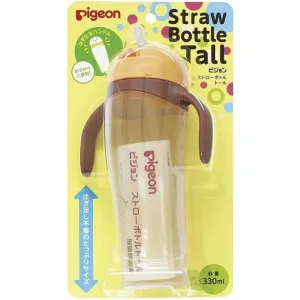 Pigeon Straw Bottle Tall - Yellow