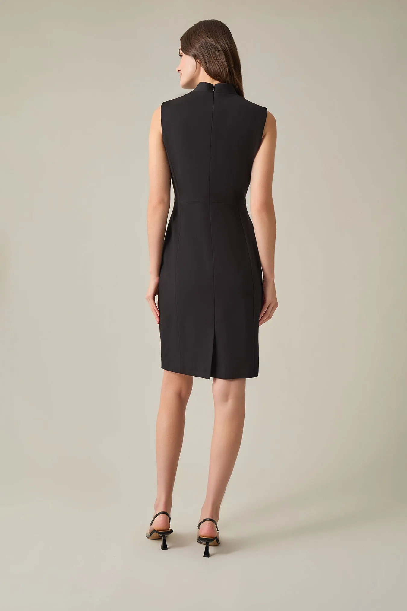 V-Neck Sheath Dress, Compression