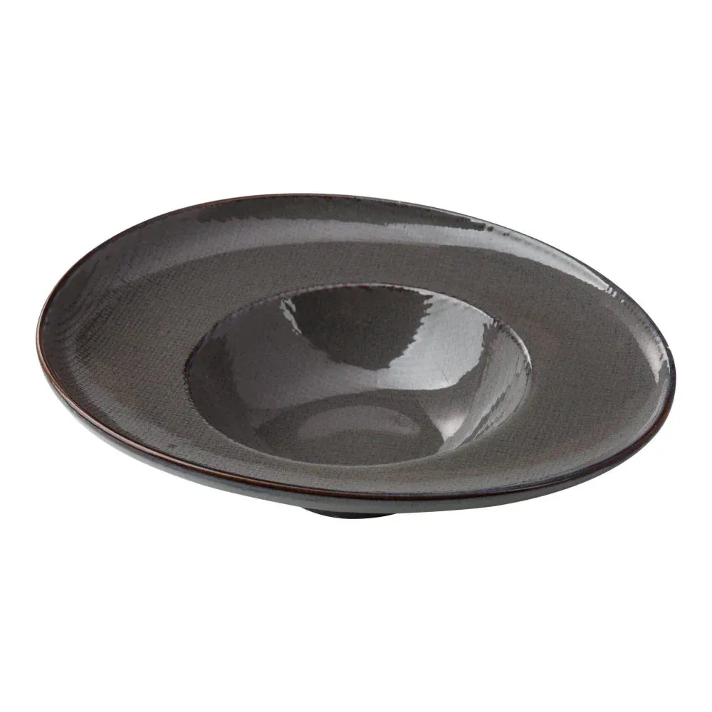 Yanco CB-809 10 Oz Brown Porcelain Dessert Plate, Pack of 12