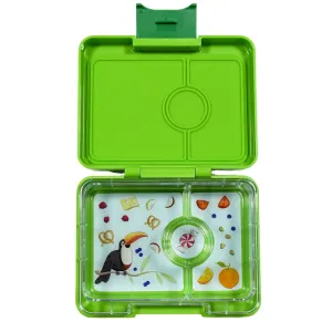 Yumbox Mini Snack 3-Compartment Lunch Box - Lime Green Toucan